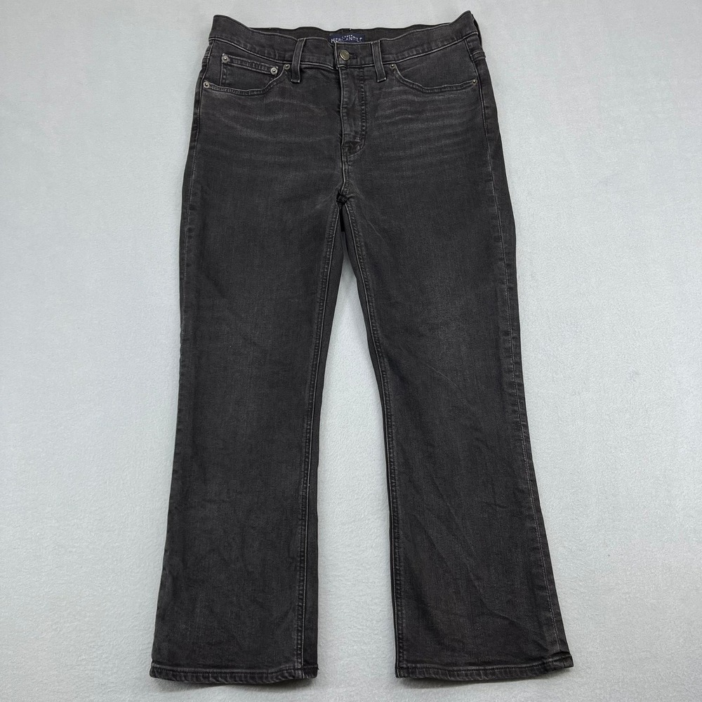 J.Crew‎ Mercantile Womens Bootcut Jeans Washed Black Size 30 Stretch Denim